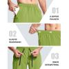 imageMAGCOMSEN Mens Hiking Shorts 9quot Quick Dry Lightweight Running Shorts with Zipper Pockets for Workout Athletic SportFruit Green