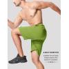 imageMAGCOMSEN Mens Hiking Shorts 9quot Quick Dry Lightweight Running Shorts with Zipper Pockets for Workout Athletic SportFruit Green