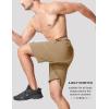 imageMAGCOMSEN Mens Hiking Shorts 9quot Quick Dry Lightweight Running Shorts with Zipper Pockets for Workout Athletic SportKhaki