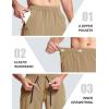 imageMAGCOMSEN Mens Hiking Shorts 9quot Quick Dry Lightweight Running Shorts with Zipper Pockets for Workout Athletic SportKhaki