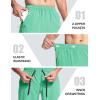 imageMAGCOMSEN Mens Hiking Shorts 9quot Quick Dry Lightweight Running Shorts with Zipper Pockets for Workout Athletic SportMint Green