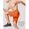 imageMAGCOMSEN Mens Hiking Shorts 9quot Quick Dry Lightweight Running Shorts with Zipper Pockets for Workout Athletic SportOrange
