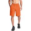 imageMAGCOMSEN Mens Hiking Shorts 9quot Quick Dry Lightweight Running Shorts with Zipper Pockets for Workout Athletic SportOrange
