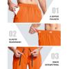 imageMAGCOMSEN Mens Hiking Shorts 9quot Quick Dry Lightweight Running Shorts with Zipper Pockets for Workout Athletic SportOrange