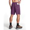 imageMAGCOMSEN Mens Hiking Shorts 9quot Quick Dry Lightweight Running Shorts with Zipper Pockets for Workout Athletic SportPurple Red