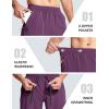 imageMAGCOMSEN Mens Hiking Shorts 9quot Quick Dry Lightweight Running Shorts with Zipper Pockets for Workout Athletic SportPurple Red