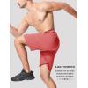 imageMAGCOMSEN Mens Hiking Shorts 9quot Quick Dry Lightweight Running Shorts with Zipper Pockets for Workout Athletic SportWatermelon Red