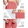 imageMAGCOMSEN Mens Hiking Shorts 9quot Quick Dry Lightweight Running Shorts with Zipper Pockets for Workout Athletic SportWatermelon Red