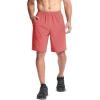 imageMAGCOMSEN Mens Hiking Shorts 9quot Quick Dry Lightweight Running Shorts with Zipper Pockets for Workout Athletic SportWatermelon Red