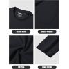imageMAGCOMSEN Mens Long Sleeve Shirt with Pocket Cotton Crew Neck Shirts Casual Lightweight TShirt01black