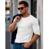 imageMAGCOMSEN Mens Long Sleeve Shirt with Pocket Cotton Crew Neck Shirts Casual Lightweight TShirt02white