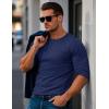 imageMAGCOMSEN Mens Long Sleeve Shirt with Pocket Cotton Crew Neck Shirts Casual Lightweight TShirt03navy