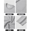 imageMAGCOMSEN Mens Long Sleeve Shirt with Pocket Cotton Crew Neck Shirts Casual Lightweight TShirt04light Grey