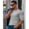 imageMAGCOMSEN Mens Long Sleeve Shirt with Pocket Cotton Crew Neck Shirts Casual Lightweight TShirt04light Grey