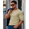 imageMAGCOMSEN Mens Long Sleeve Shirt with Pocket Cotton Crew Neck Shirts Casual Lightweight TShirt08khaki