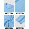 imageMAGCOMSEN Mens Long Sleeve Shirt with Pocket Cotton Crew Neck Shirts Casual Lightweight TShirt11waterfall Blue