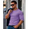 imageMAGCOMSEN Mens Long Sleeve Shirt with Pocket Cotton Crew Neck Shirts Casual Lightweight TShirt12light Purple