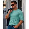 imageMAGCOMSEN Mens Long Sleeve Shirt with Pocket Cotton Crew Neck Shirts Casual Lightweight TShirt17grey Green