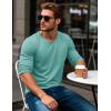 imageMAGCOMSEN Mens Long Sleeve Shirt with Pocket Cotton Crew Neck Shirts Casual Lightweight TShirt17grey Green