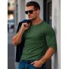 imageMAGCOMSEN Mens Long Sleeve Shirt with Pocket Cotton Crew Neck Shirts Casual Lightweight TShirt18dark Green