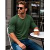 imageMAGCOMSEN Mens Long Sleeve Shirt with Pocket Cotton Crew Neck Shirts Casual Lightweight TShirt18dark Green