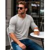 imageMAGCOMSEN Mens Long Sleeve Shirt with Pocket Cotton Crew Neck Shirts Casual Lightweight TShirt21beige