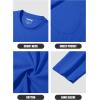 imageMAGCOMSEN Mens Long Sleeve Shirt with Pocket Cotton Crew Neck Shirts Casual Lightweight TShirt22color Blue