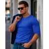 imageMAGCOMSEN Mens Long Sleeve Shirt with Pocket Cotton Crew Neck Shirts Casual Lightweight TShirt22color Blue