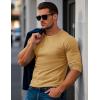 imageMAGCOMSEN Mens Long Sleeve Shirt with Pocket Cotton Crew Neck Shirts Casual Lightweight TShirt24earthy Yellow