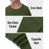 imageMAGCOMSEN Mens Pocket T Shirts Cooling UPF 50 Summer Tee Shirt Short Sleeve Crewneck Tee Cotton Lightweight Casual TShirtArmy Green