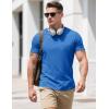 imageMAGCOMSEN Mens Pocket T Shirts Cooling UPF 50 Summer Tee Shirt Short Sleeve Crewneck Tee Cotton Lightweight Casual TShirtAzure