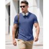 imageMAGCOMSEN Mens Pocket T Shirts Cooling UPF 50 Summer Tee Shirt Short Sleeve Crewneck Tee Cotton Lightweight Casual TShirtBlue Gray