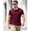 imageMAGCOMSEN Mens Pocket T Shirts Cooling UPF 50 Summer Tee Shirt Short Sleeve Crewneck Tee Cotton Lightweight Casual TShirtBurgundy