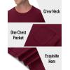 imageMAGCOMSEN Mens Pocket T Shirts Cooling UPF 50 Summer Tee Shirt Short Sleeve Crewneck Tee Cotton Lightweight Casual TShirtBurgundy