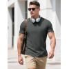 imageMAGCOMSEN Mens Pocket T Shirts Cooling UPF 50 Summer Tee Shirt Short Sleeve Crewneck Tee Cotton Lightweight Casual TShirtGray