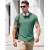 imageMAGCOMSEN Mens Pocket T Shirts Cooling UPF 50 Summer Tee Shirt Short Sleeve Crewneck Tee Cotton Lightweight Casual TShirtGray Green