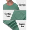 imageMAGCOMSEN Mens Pocket T Shirts Cooling UPF 50 Summer Tee Shirt Short Sleeve Crewneck Tee Cotton Lightweight Casual TShirtGray Green