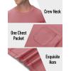 imageMAGCOMSEN Mens Pocket T Shirts Cooling UPF 50 Summer Tee Shirt Short Sleeve Crewneck Tee Cotton Lightweight Casual TShirtGray Pink