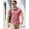 imageMAGCOMSEN Mens Pocket T Shirts Cooling UPF 50 Summer Tee Shirt Short Sleeve Crewneck Tee Cotton Lightweight Casual TShirtGray Pink