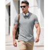 imageMAGCOMSEN Mens Pocket T Shirts Cooling UPF 50 Summer Tee Shirt Short Sleeve Crewneck Tee Cotton Lightweight Casual TShirtLight Grey