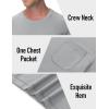 imageMAGCOMSEN Mens Pocket T Shirts Cooling UPF 50 Summer Tee Shirt Short Sleeve Crewneck Tee Cotton Lightweight Casual TShirtLight Grey