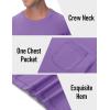 imageMAGCOMSEN Mens Pocket T Shirts Cooling UPF 50 Summer Tee Shirt Short Sleeve Crewneck Tee Cotton Lightweight Casual TShirtLight Purple