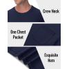 imageMAGCOMSEN Mens Pocket T Shirts Cooling UPF 50 Summer Tee Shirt Short Sleeve Crewneck Tee Cotton Lightweight Casual TShirtNavy Blue