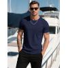 imageMAGCOMSEN Mens Pocket T Shirts Cooling UPF 50 Summer Tee Shirt Short Sleeve Crewneck Tee Cotton Lightweight Casual TShirtNavy Blue