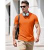 imageMAGCOMSEN Mens Pocket T Shirts Cooling UPF 50 Summer Tee Shirt Short Sleeve Crewneck Tee Cotton Lightweight Casual TShirtOrange