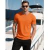 imageMAGCOMSEN Mens Pocket T Shirts Cooling UPF 50 Summer Tee Shirt Short Sleeve Crewneck Tee Cotton Lightweight Casual TShirtOrange