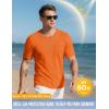 imageMAGCOMSEN Mens Pocket T Shirts Cooling UPF 50 Summer Tee Shirt Short Sleeve Crewneck Tee Cotton Lightweight Casual TShirtOrange