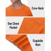 imageMAGCOMSEN Mens Pocket T Shirts Cooling UPF 50 Summer Tee Shirt Short Sleeve Crewneck Tee Cotton Lightweight Casual TShirtOrange