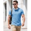 imageMAGCOMSEN Mens Pocket T Shirts Cooling UPF 50 Summer Tee Shirt Short Sleeve Crewneck Tee Cotton Lightweight Casual TShirtSkyblue
