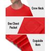 imageMAGCOMSEN Mens Pocket T Shirts Cooling UPF 50 Summer Tee Shirt Short Sleeve Crewneck Tee Cotton Lightweight Casual TShirtTomato Red